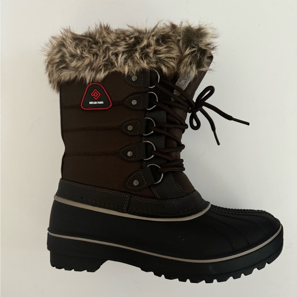 NWOT DREAM PAIRS Women's Warm Faux Fur Lined Mid Calf Winter Snow Boots, Size 7 - Picture 4 of 8